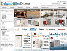Tablet Screenshot of dehumidifierexperts.com